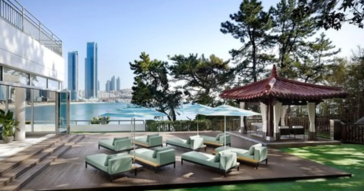 해운대 해변가 웨스틴 조선 부산 전경