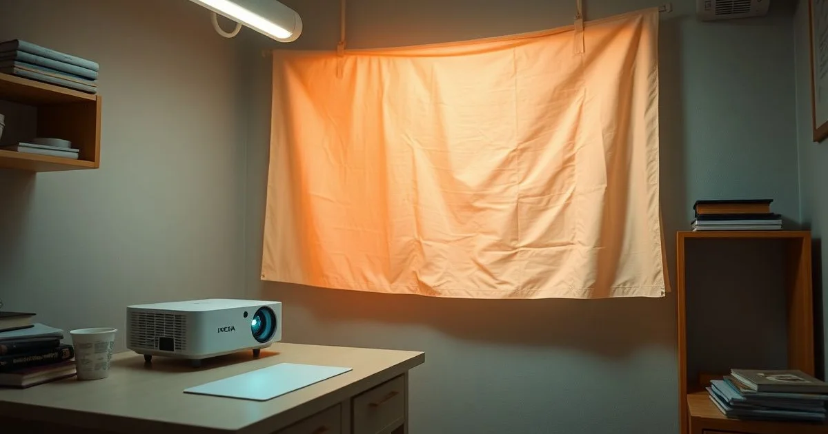 가성비 빔프로젝터로 영화 감상하는 자취방